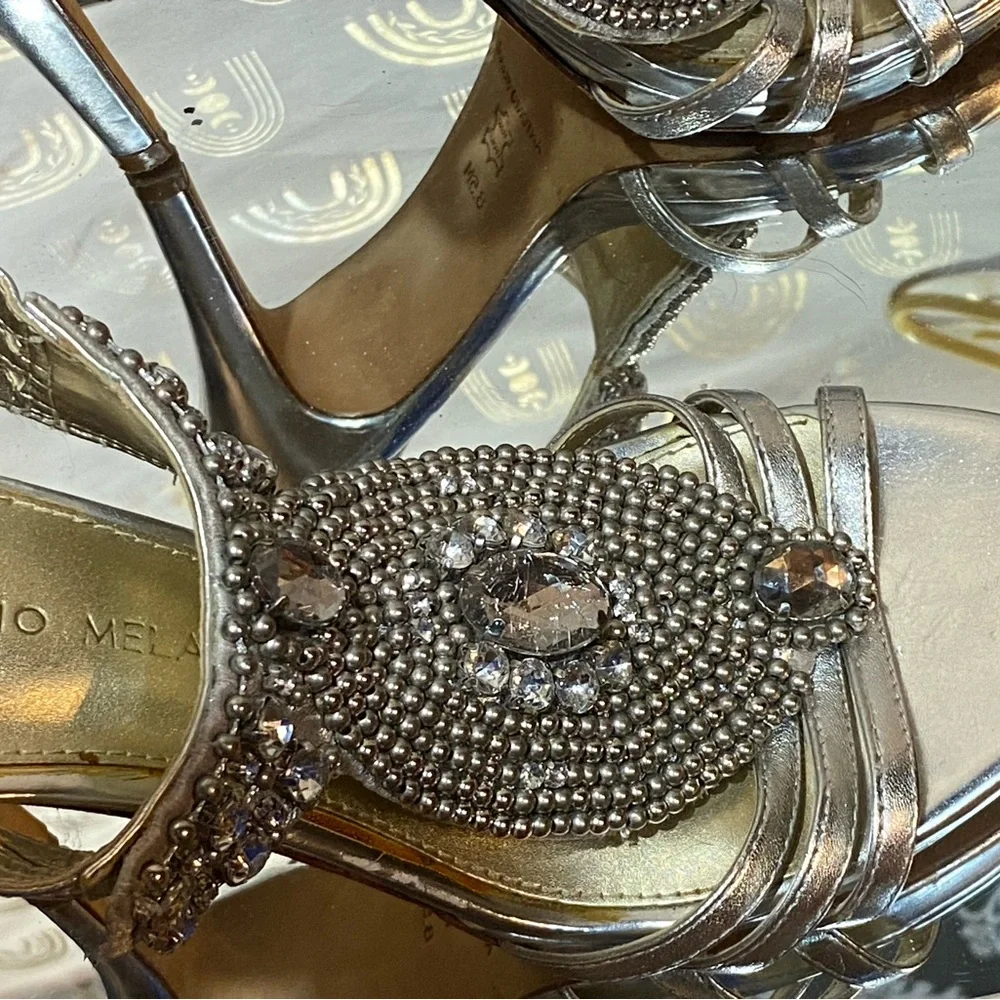 ANTONIO MELANI Silver Heels Elegant Design